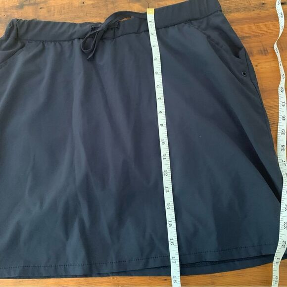 Lee Relaxed Fit Elastic Waist Tie Navy Blue Performance Skirt Sz M/L - Picture 4 of 6